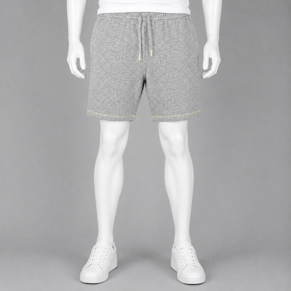Robert Graham Shorts Mens XL Gray Heathered Knit Drawstring Classic Fit Lounge